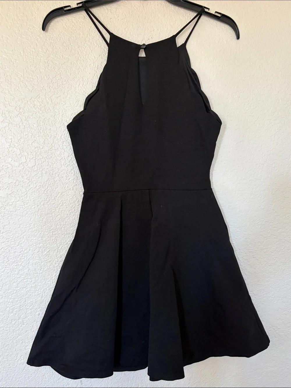 Women's Black Halter Mini Dress - Picture 5 of 8
